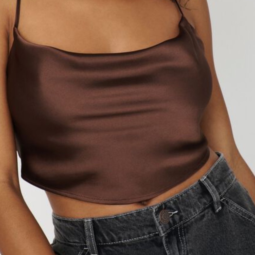 Satin Cowl Handkerchief Cami